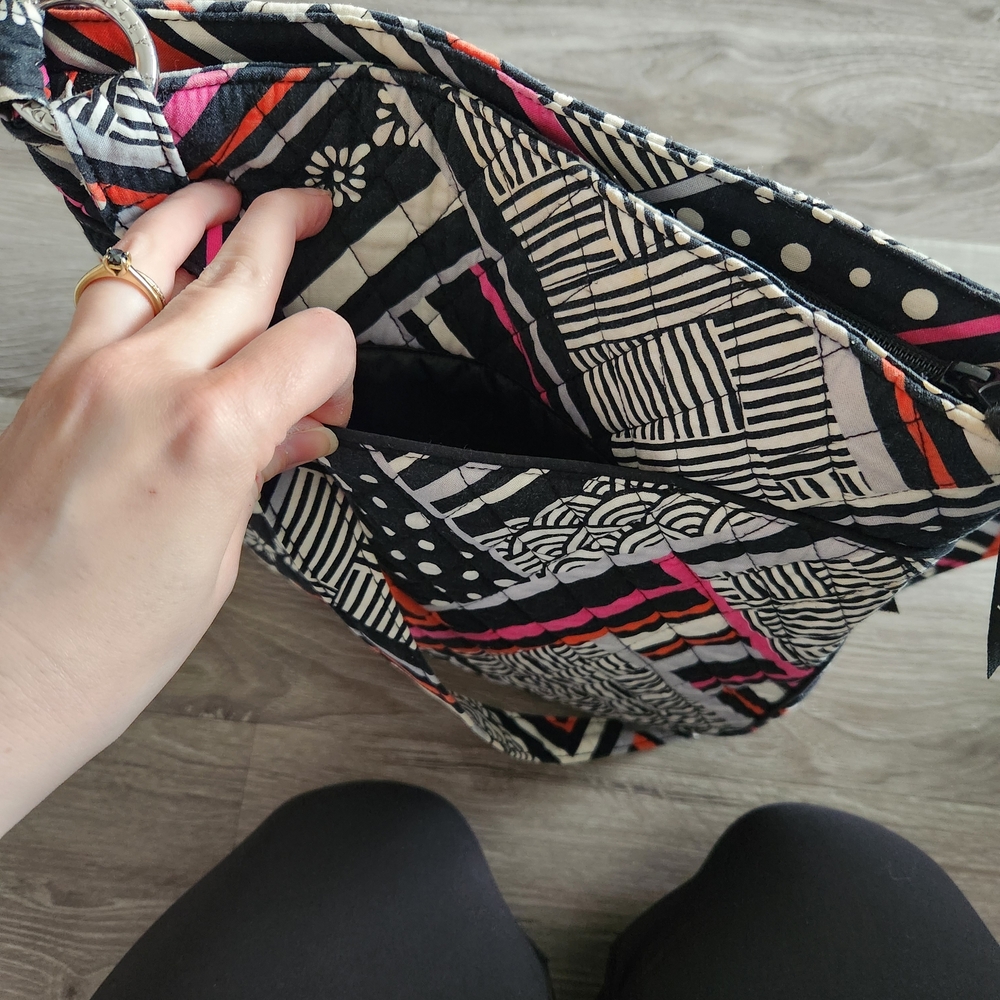 Vera Bradley Triple Zip Crossbody In Northern Stripes - Picture 2 of 5